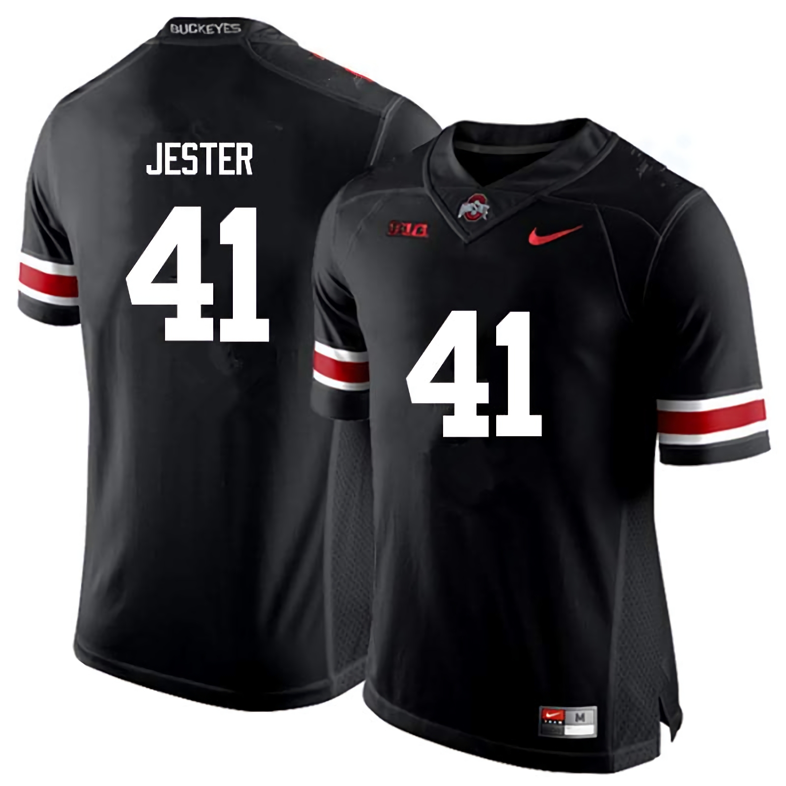 Hayden Jester Ohio State Buckeyes Men's NCAA #41 Nike Black College Stitched Football Jersey NLW4056QR